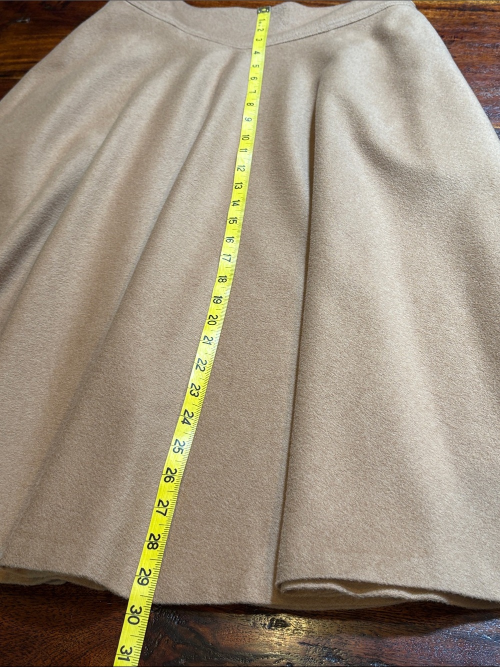 Vintage Ralph Lauren Collection 2004 Camel Wool Flared Midi Skirt size 8 - Picture 16 of 16
